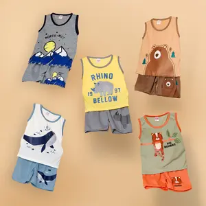 Singlet Anak & Bayi Laki Laki / Setelan Singlet Anak Laki Laki/ Baju Anak Anak/ Pakaian Anak Bayi/ Baju Bayi/ Setelan Lekbong 0 - 4 Tahun Xiao Wei