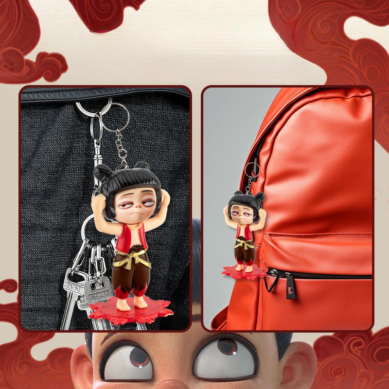 Đồ Chơi Thay Đổi Khuôn Mặt Nezha, Móc Chìa Khóa, Mặt Dây Chuyền Sáng Tạo, Dễ Thương Và Vui Nhộn, Thay Thể Hiện Thái Độ Theo Ý Muốn 3