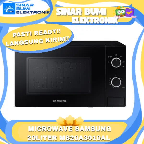 MICROWAVE SAMSUNG MS20A3010AL MICROWAVE 20 L FULL GLASS DOOR OVEN SOLO
