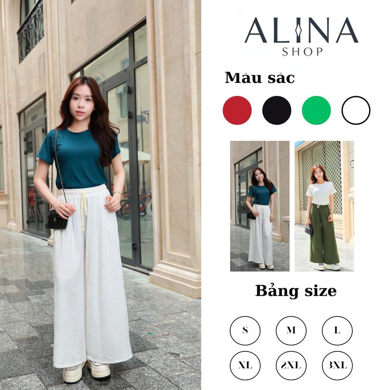 GIÁ TẬN XƯỞNG FREE SHIP Quần dài ống rộng dáng váy lưng thun mềm chất đũi MỀM MÁT có bigsize quần nữ ống rộng nữ ống cực rộng xuân hạ thu đông MÃ Q008
