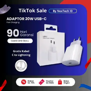 Power Adaptor Charger iPhone 20W Type USB C Fast Charging Original Adapter Batok Charger for iPhone