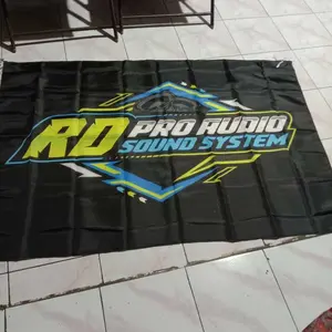 CETAK BENDERA SOUND SYSTEM MINIATUR CUSTOM MURAH - CETAK BENDERA SOUND MINIATUR