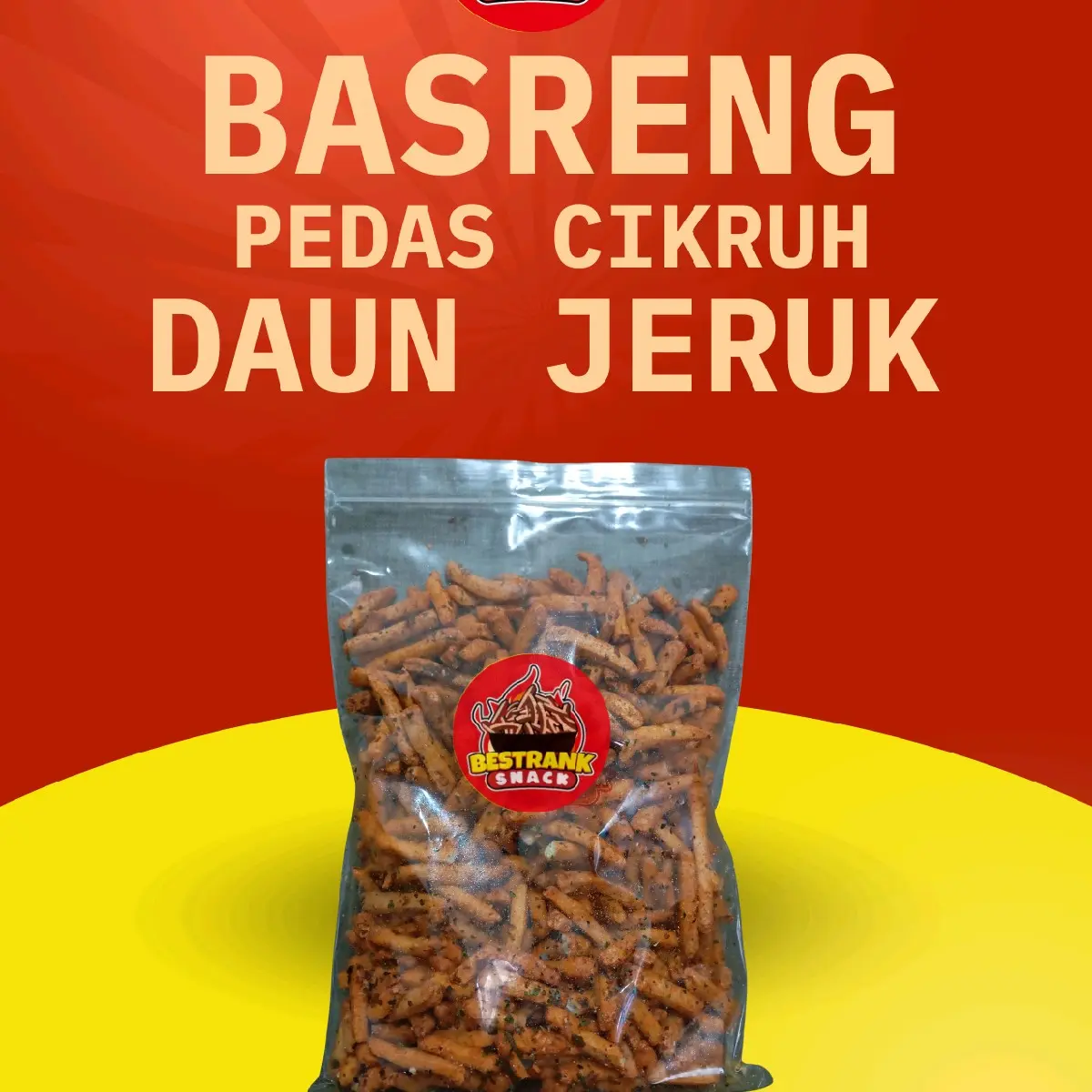 Basreng pedas cikruh daun jeruk 500 garam