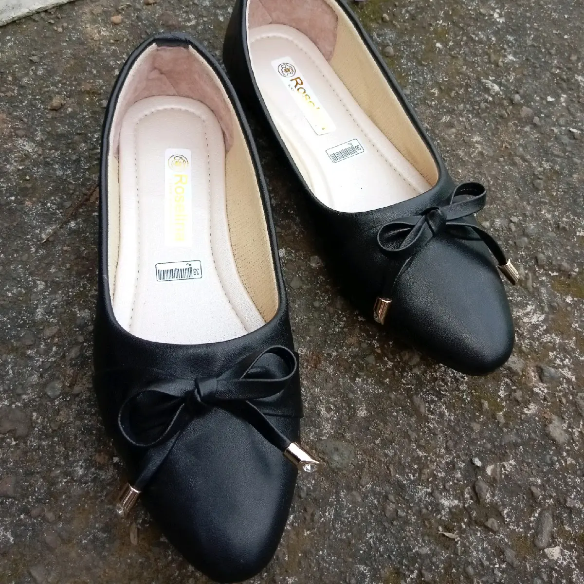 SS FLATSHOES SEPATU WANITA - FLATSHOES WANITA EMPUK SOL KARET KERJA PITA