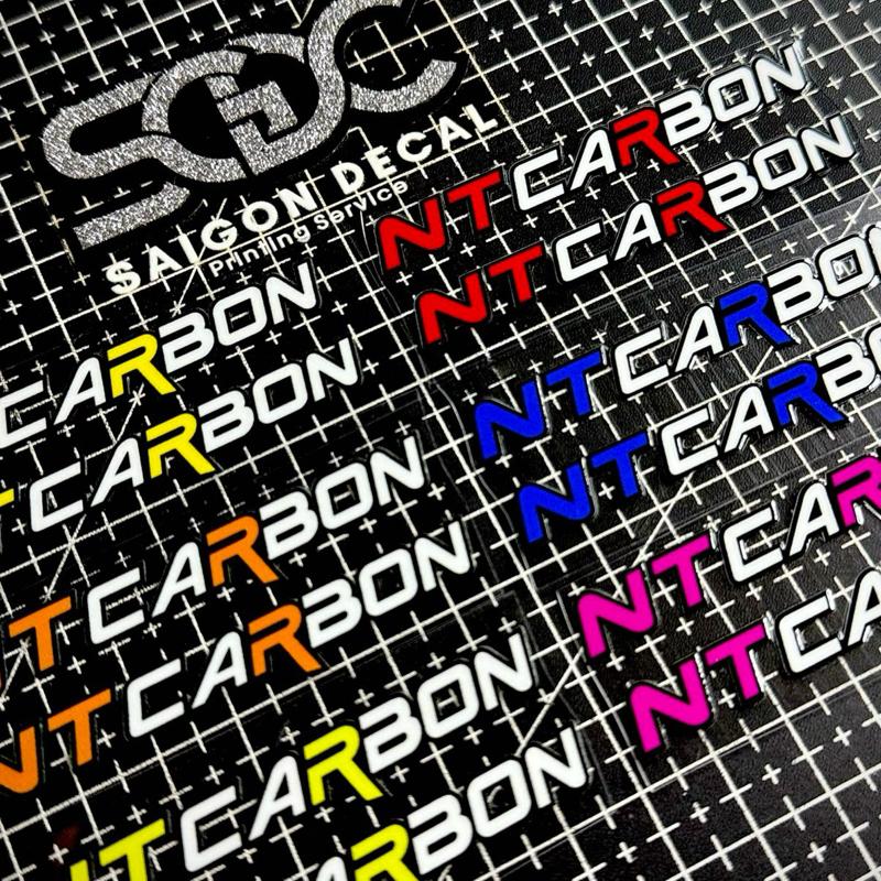 Tem Sticker DTF Chữ NT Carbon Thailand - 6 Màu Sắc Tùy Chọn, Dán Trang Trí & Tinh Chỉnh Các Vị Trí Chi Tiết Carbon Fiber - ( 1 Tem )