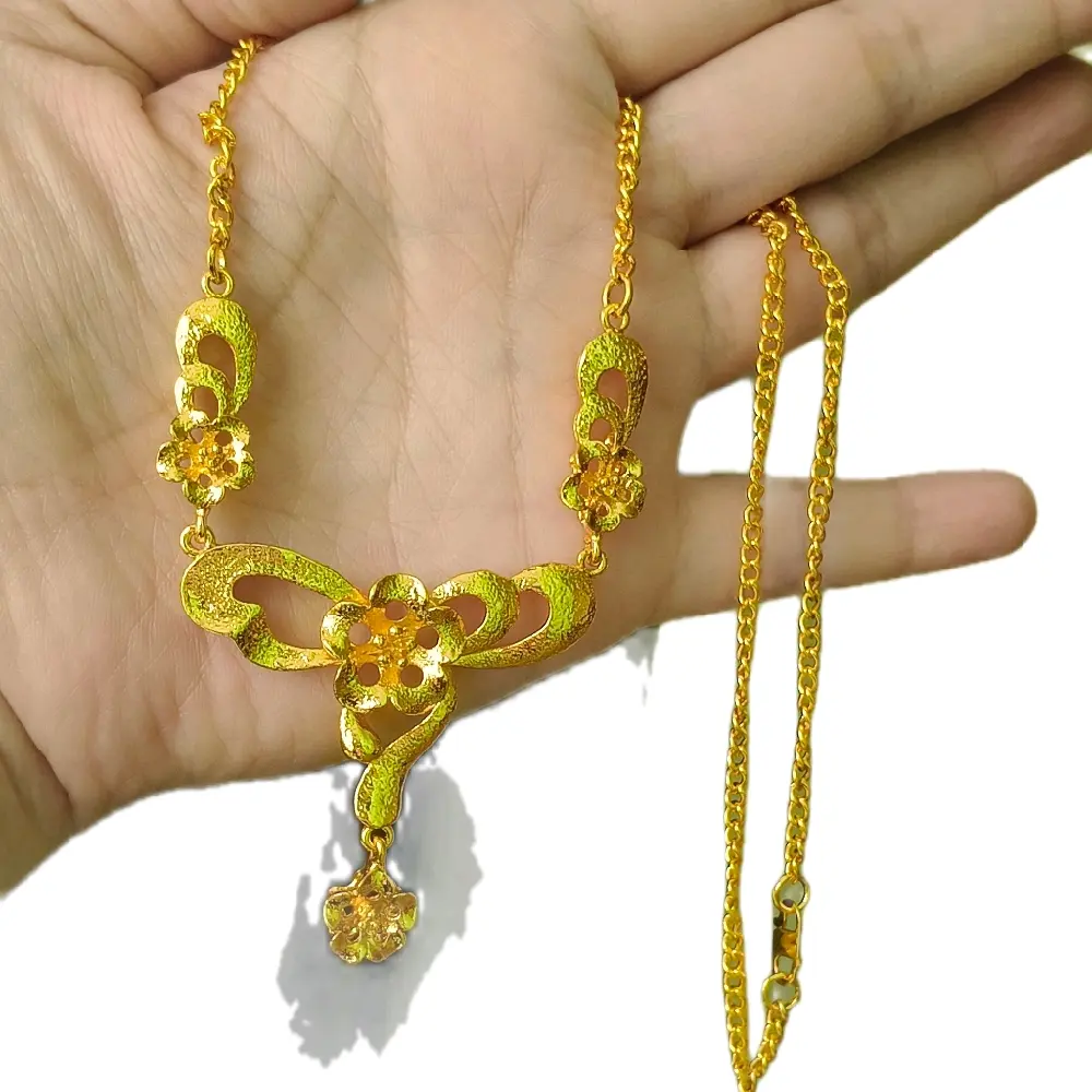 kalung model Tura lapis emas warna mas 24