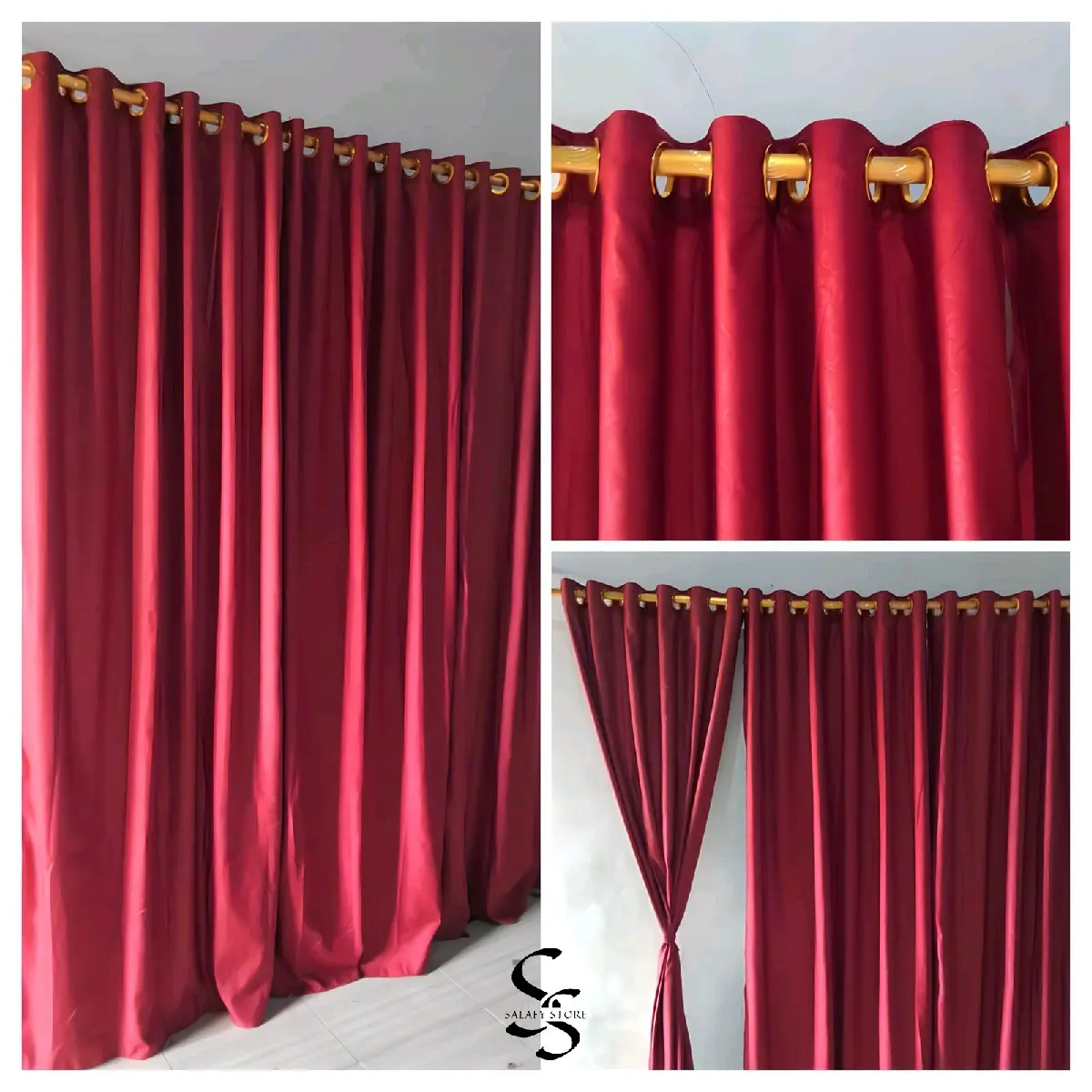 Gorden pintu/jendela smoking 12 ring ukuran 110×220 cm