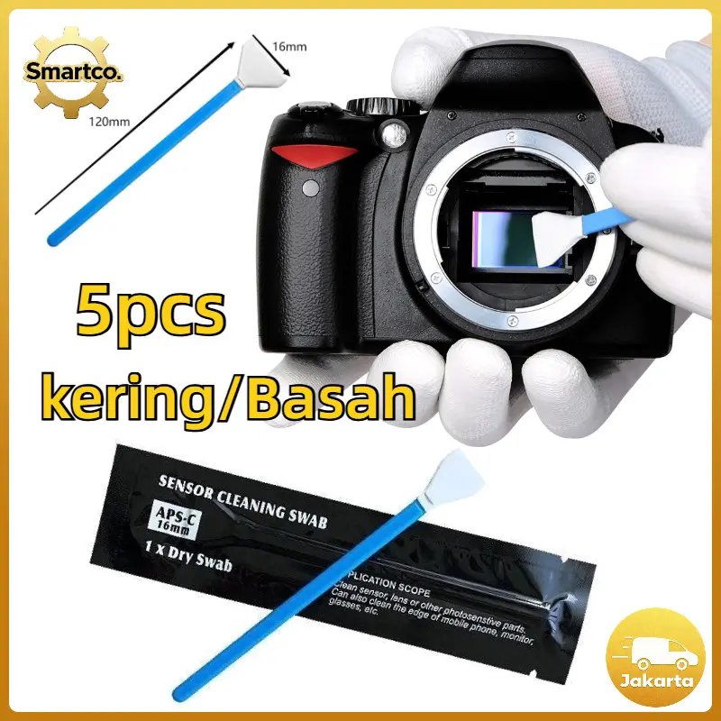 Swab Pembersih Wet+Dry Sensor Kamera Fujifilm Isi 5pc 16mm Fuji Canon Sony Sensor APSC CCD CMOS  Kamera Sensor Swab Pembersih