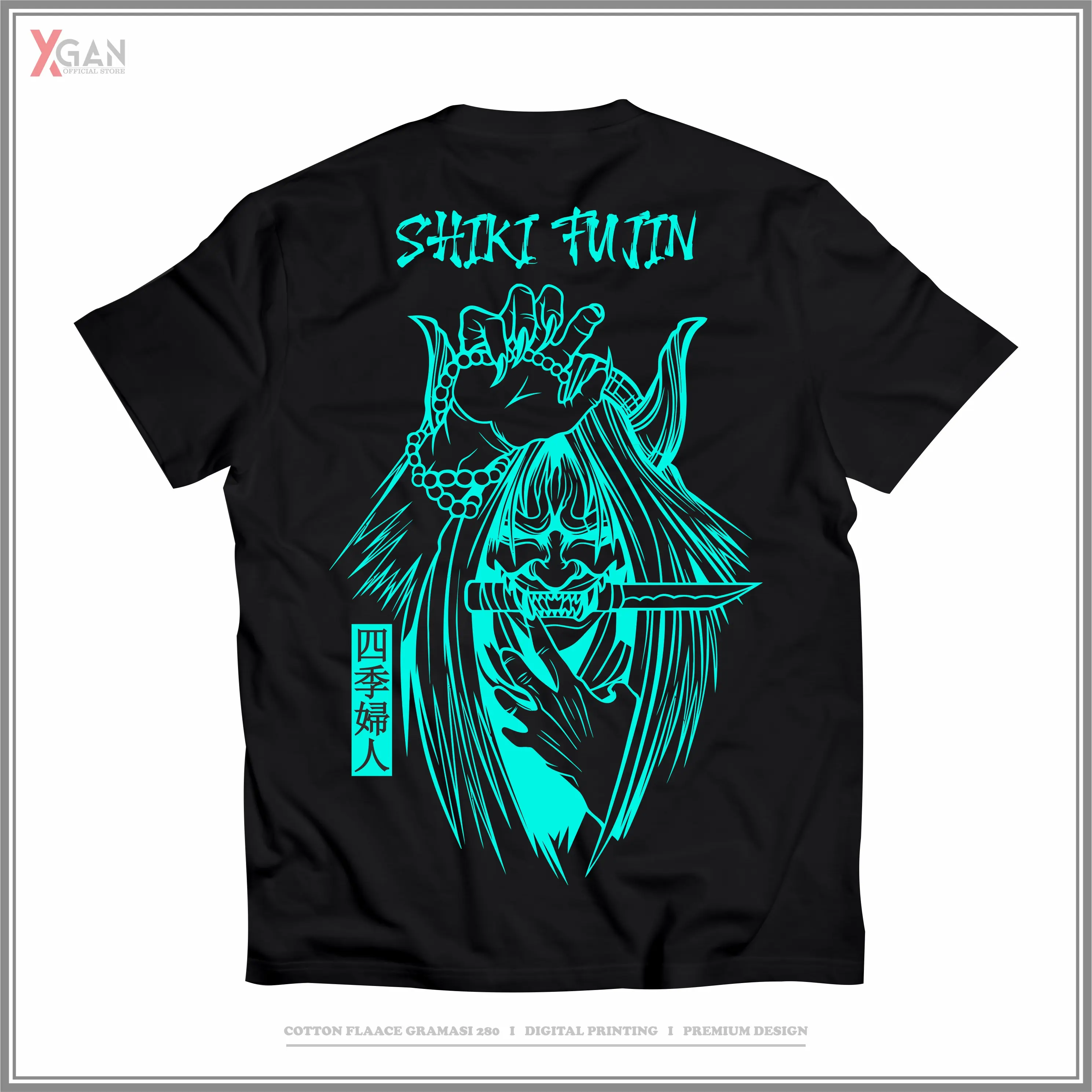 XGAN Series Baju Naruto Shiki Fujin NU02X Kaos Distro Anime katun 24s Sablon Anime Premium