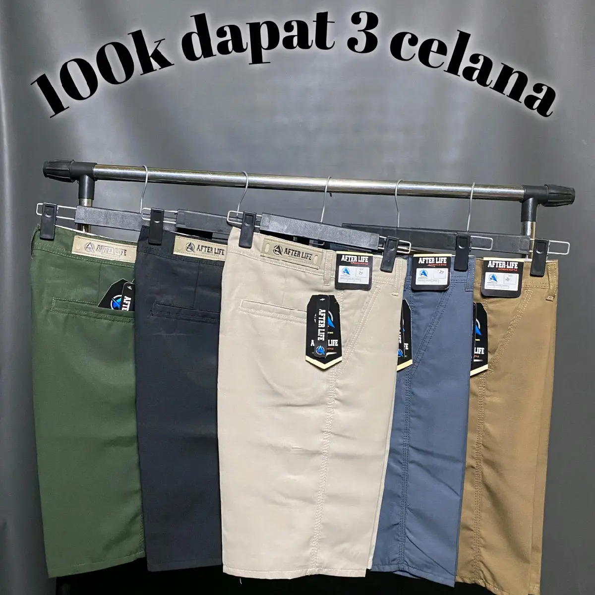 90RIBU DAPAT 3PCS!!! Celana Chino Pendek Pria Premium Polos Nonstrecth Santai Distro Kain Katun