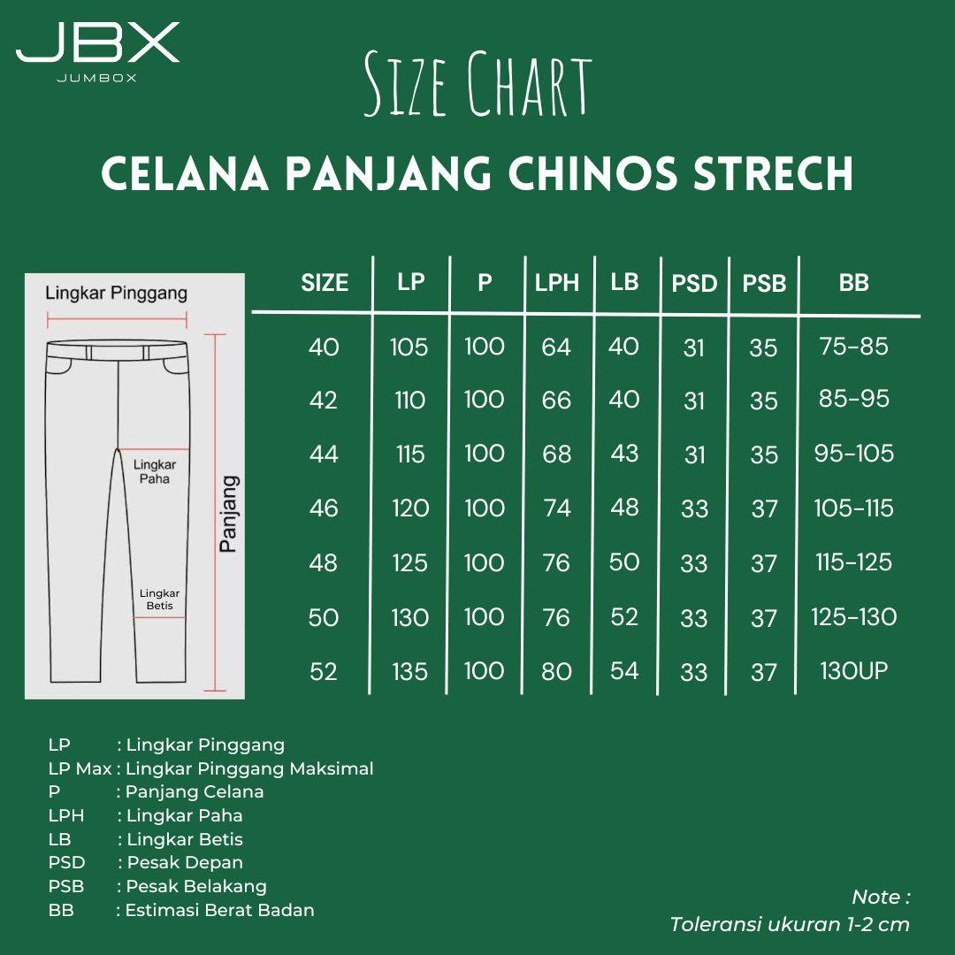 Celana Panjang Chinos Jumbo Strech Melar Cotton Carbon Nyaman Pria Army Casual Tebal