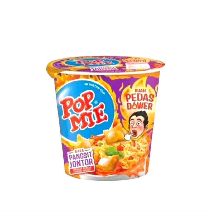 12 cup Pop Mie Varian Pedas @77gram - Mie Instan Berkualitas - Makanan,Food Noodles 3