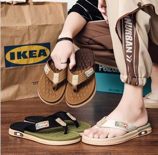 Tông khâu quai vải , Chất liệu cao su , chống trơn trượt, Tông Mã 68, DéP Đồng Đế Bằng Sandal vừa đề xuất của l 44-45 Nam