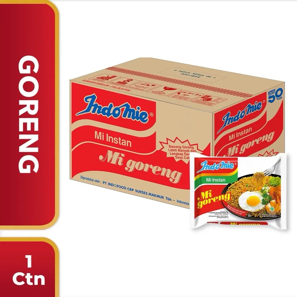1 Karton Indomie Goreng isi 40 Bungkus Mie Instan Noodles Food