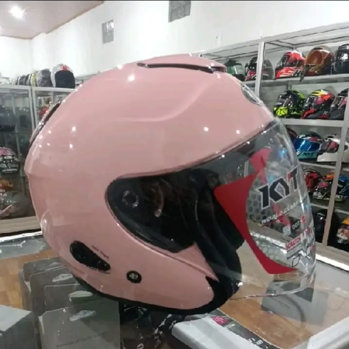 Helm KYT Kyoto R Solid Original 100% Half Face Motorcycle Single Visor - Ukuran M/L/XL 7