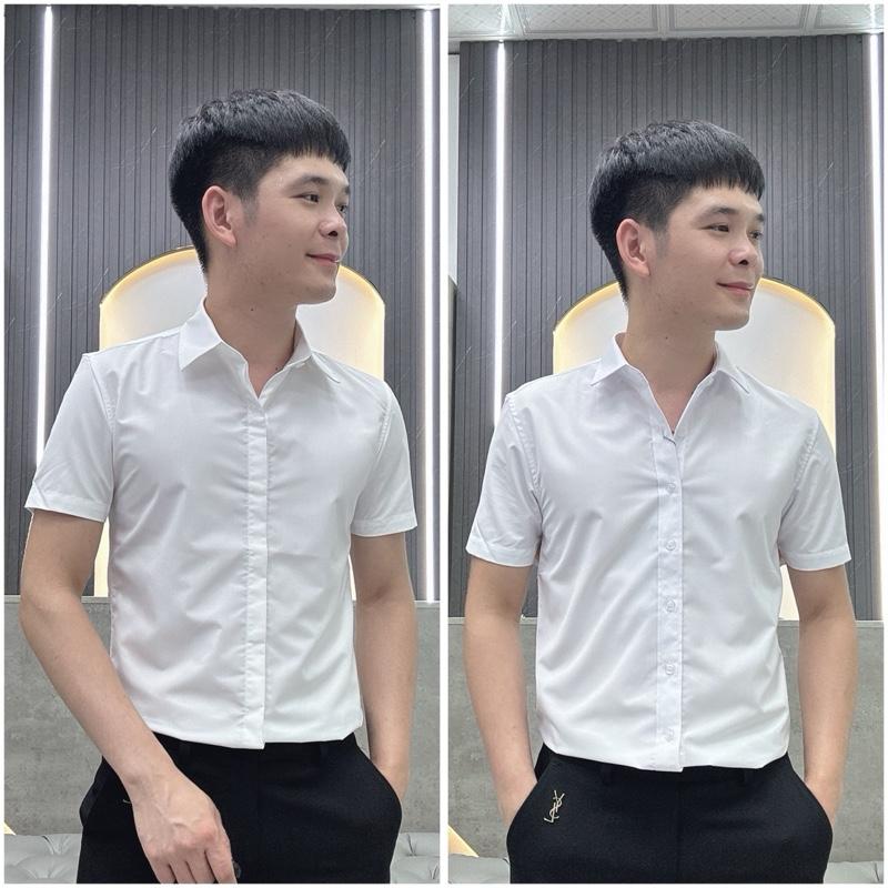 Product Introduction of Áo sơ mi nam cộc tay trắng trơn 7