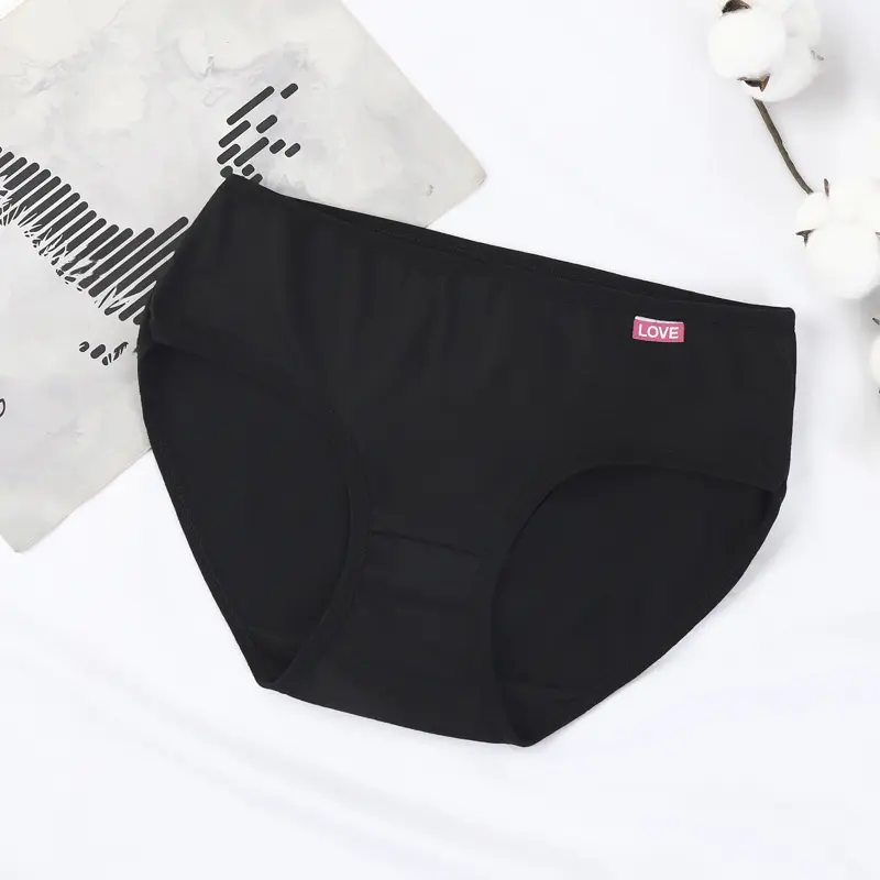 Celana Dalam Wanita Hitam Pinggiran Polos Bahan Halus Nyaman Big Size CD Seamless - CD1074 4