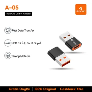 KISONLI Adapter Connector OTG USB 3.2 USB-A Male to Type C Female Adapter OTG 10Gbps A05