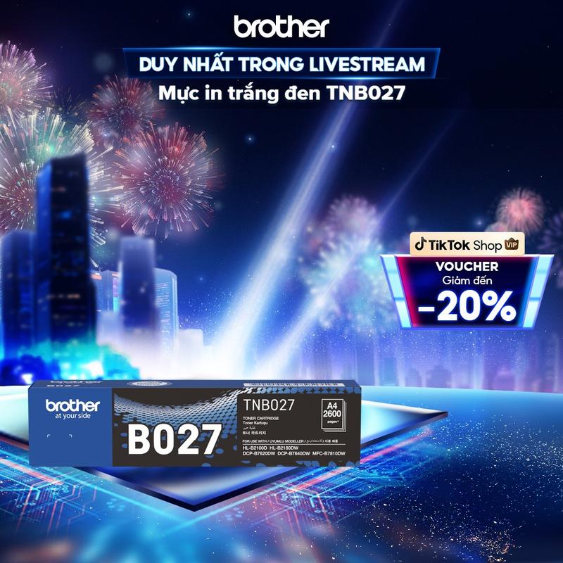 Mực in laser 2,600 trang Brother TNB027