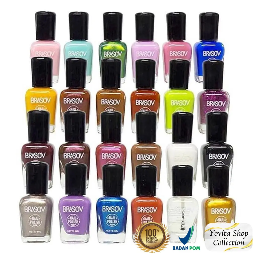 Cat Kuku Nail Polish 8ml BPOM Halal Murah - Kutek Brasov - Art