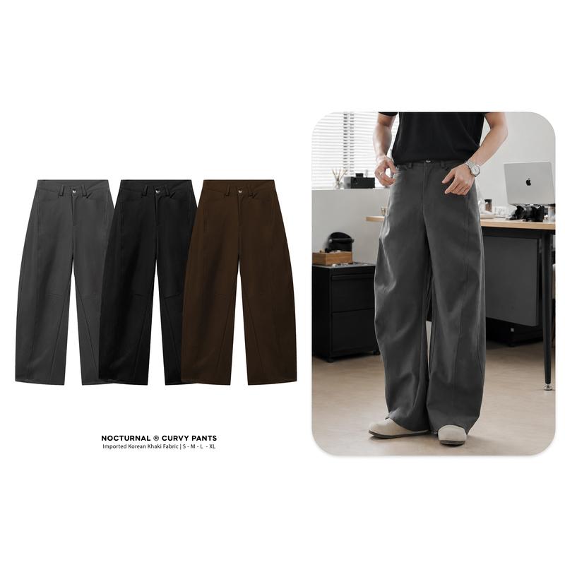[NEW ARRIVAL] Quần Âu Khaki Ống Cong NOCTURNAL Curvy Pants Nam Nữ Unisex Local Brand