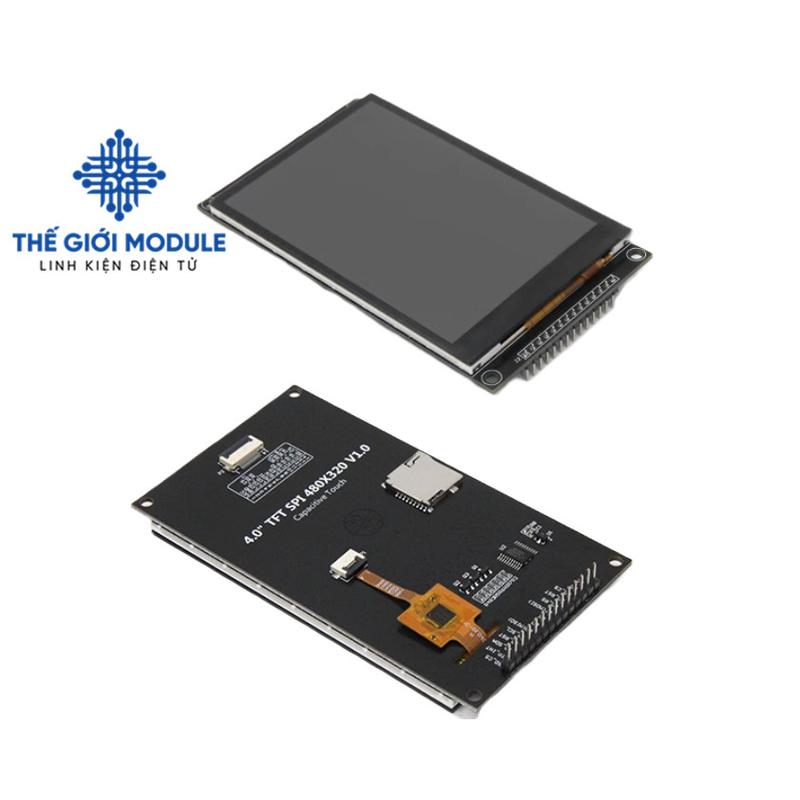 Màn hình LCD TFT 4.0 inch 480x320 SPI cảm ứng điện dung - thegioimodule