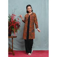 Gambar NONA RARA - Outer Amasti 3N Rmb T5123, Baju kerja batik blouse wanita  modern - S dari Nona Rara Batik Kota Administrasi Jakarta Timur 5 Tokopedia