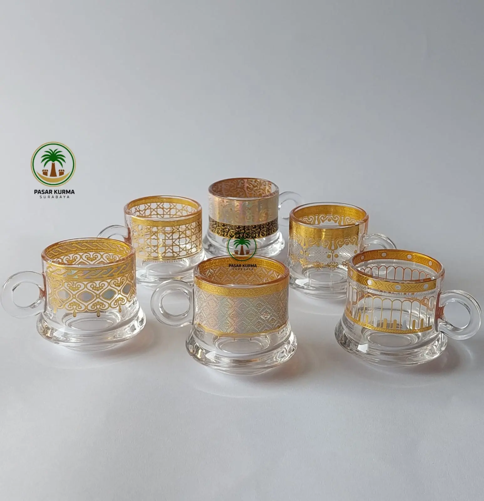 Gelas Cangkir Syahi ZamZam bening Pendek 6pcs
