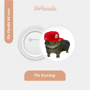PIN PENITI BADGES MEME 44 MM | KUCING | CHHIL | SKIBIDI