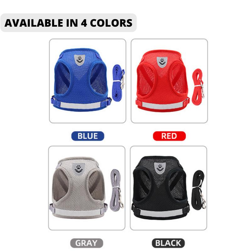 Product Introduction of Pet Adjustable Reflective Leash Vest Harness Walking Small and Medium Dogs and Cats 20