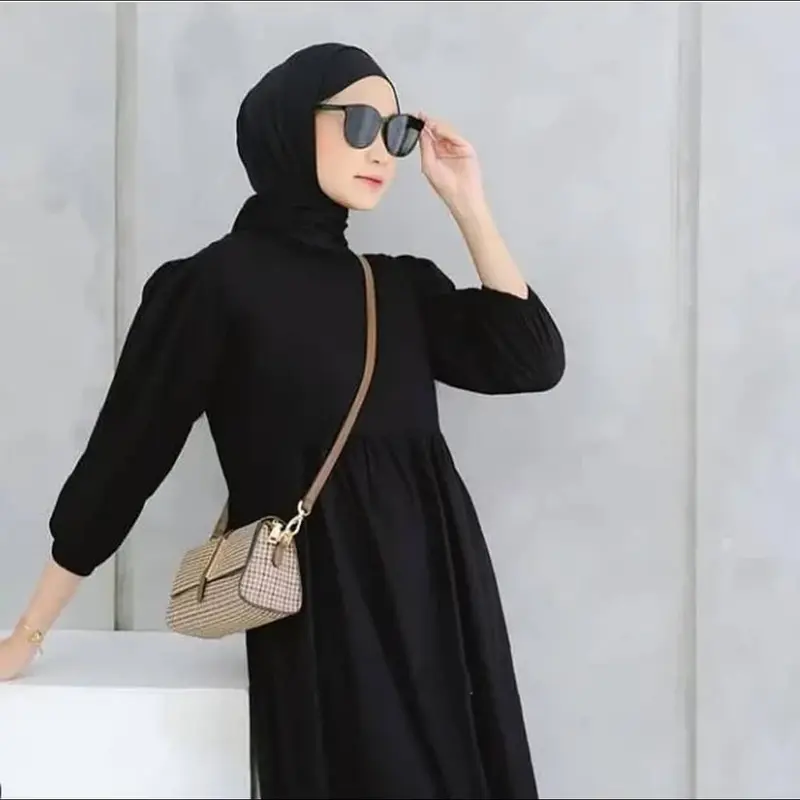 BISA COD'HANABI MIDI DRESS BAHAN KATUN RAYON VISCONE TEBAL PREMIUM ALL SIZE M-XXL Midi Dress Korean Style Terbaru 2024 Atasan Wanita Remaja Ootd Dress Wanita Muslim Gamis Pendek Selutut Wanita Long Tunik Viral Tiktok Baju Lebaran Terlaris Fashion Dewasa 3