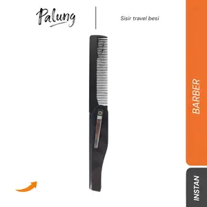 Sisir Rambut Lipat DK HC002 Foldable Pocket Comb Anti Statis Untuk Fade Cut Barber