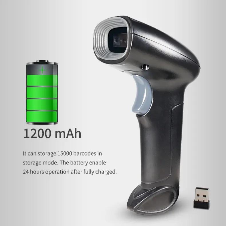 1D.2D Wireless Barcode Scanner for Supermarket Cashier Convenience Store Group Buying Verification WHS22