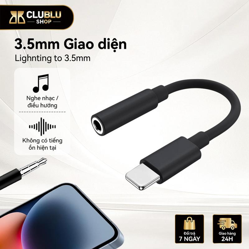 -CLUBLU- Jack Chuyển Đổi LTN Sang Jack 3.5mm Cáp Chuyển Đổi Tai Nghe không Đàm Thoại