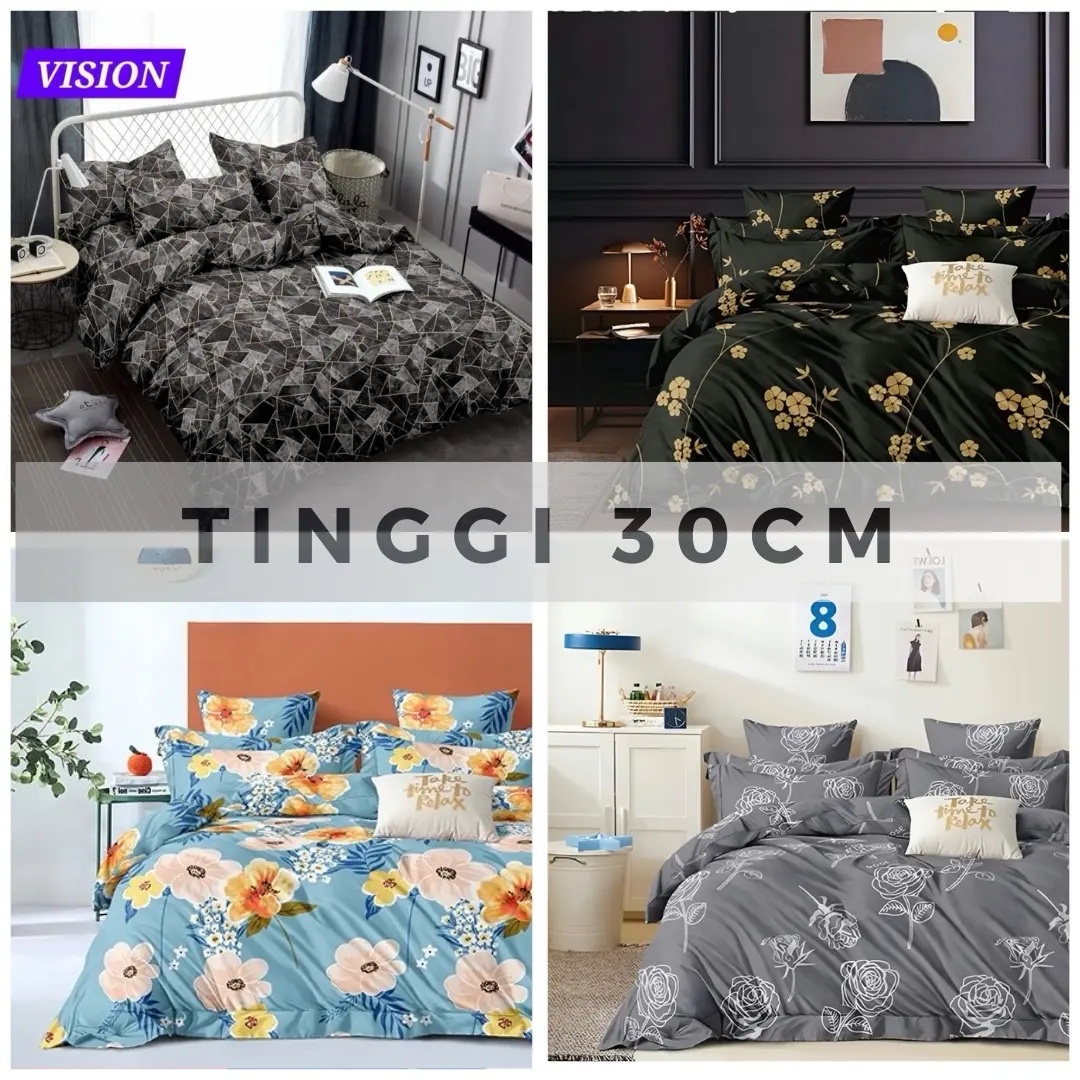 SPREI T30 ukuran 180x200 Anti Geser Double Karet