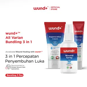 wund+ Recovery Bundle 3in1 - Moisturizer Cream Pelembab,  Dermatitis, Psoriasis | Penghilang Bekas Luka | Spray Antiseptik  Perawatan