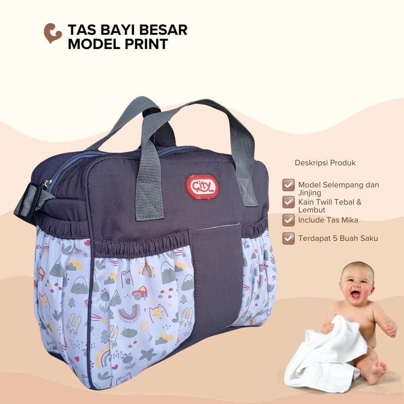 Tas Bayi Ukuran Besar Tas Bayi Ransel Bayi  Model Print Premium Bags diaper  bag 1