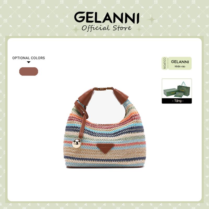 [ƯU ĐÃI GIÁ SỐC]GELANNI, Thời Trang Thường Ngày, Phong Cách Kỳ Nghỉ Dễ Phối Đồ,Size 22.5- Ximi, Chống Trộm Có Khóa Kéo, Sọc Cầu VồngTúi Đeo Chéo Nữ Bag túi túi xách nữ đẹp đi tiệc túi xách nữ xinh 2025