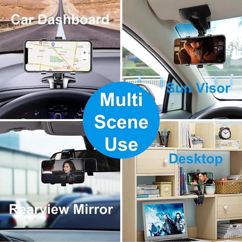 Universal Dudukan Telepon Dasbor Mobil Car Phone Holder Dudukan HP Tersedia Untuk Ponsel Ukuran 3 - 7 inci Dudukan Telepon Snap-On Mudah Dipasang Dan Dihapus 4