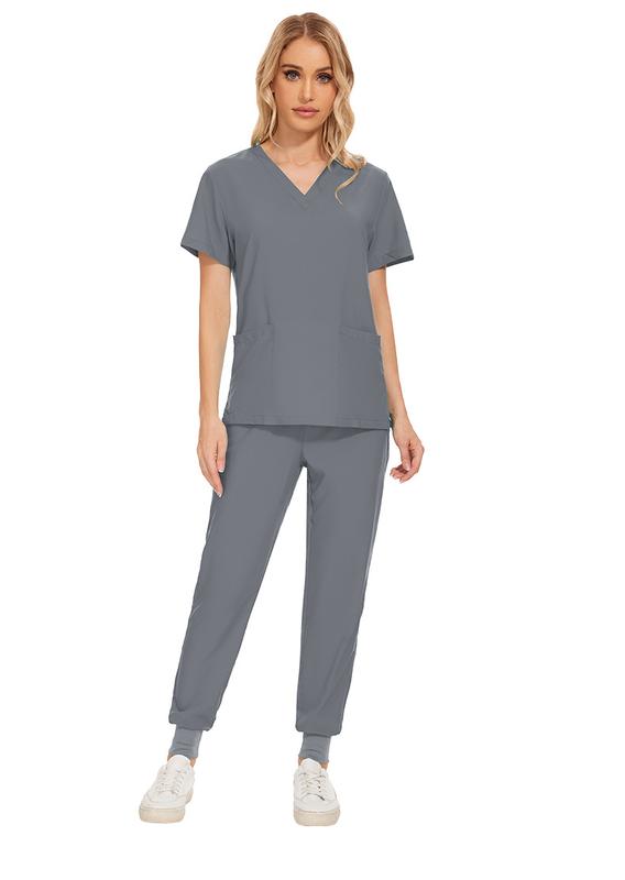 Product Introduction of Fasuprich-Elastic Quick-Drying Hand Washing Suit Women's Operating Gown Men's and Women's Short-Sleeved Thin Operating Room Surgical Clothes Stomatologist Work Clothes Workwear 11