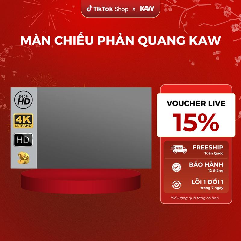 Màn chiếu treo tường - Màn chiếu phản quang KAW 100 inch, 120 Inch dộ tương…