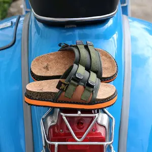 Reks Maks Sandal Anak Slide Sole Puyuh Unisex Reborn Kaki Fashion Hitam & Tan Ukuran 26-35 Nyaman Tahan Lama