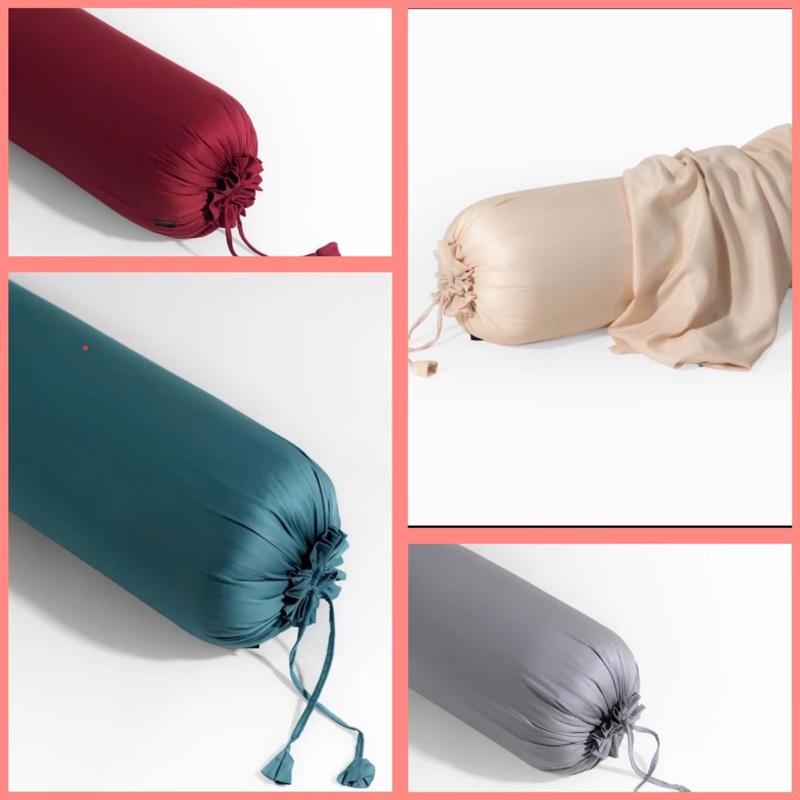 Vỏ Gối Ôm dây rút 2 đầu phi lụa trơn đủ màu sắc chọn lựa kích thước 35x1m