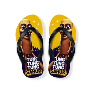 Sandal Jepit Anak Laki dan Perempuan Tung Tung Sahur Bahan Spon Digital Printing Size 26-35 Nyaman Fashion