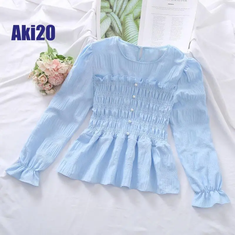 Blouses for Women Chiffon Shirt Women 2024 New Design Fashion T Shirt All-match Top Korean Style Blouse Women Fashion 2024 Blouses for Women Styles 2024 Baju Perempuan