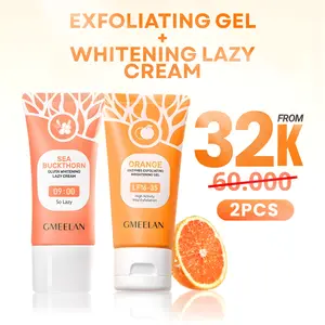 GMEELAN 2 in 1 SET Orange Exfoliating Gel 50gr + Gluta Whitening Lazy Cream 30gr XX079 XX080