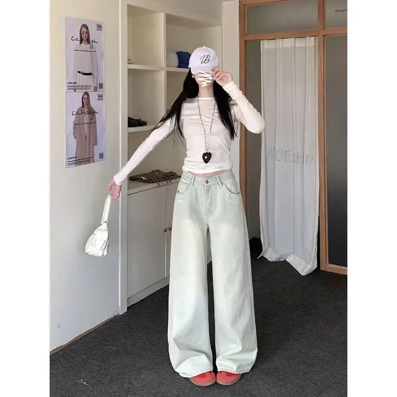 Quần Jeans Nữ Ống Rộng May Viền Chắp Thân Cực Xinh Xắn Hot Trend | BigBuy360 - bigbuy360.vn