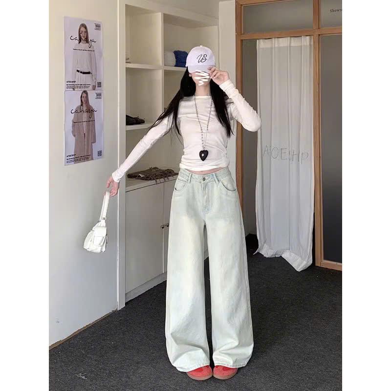 Quần Jeans Nữ Ống Rộng May Viền Chắp Thân Cực Xinh Xắn Hot Trend Chất Liệu Denim Cao Cấp Phong Cách Đường Phố Tôn Vòng Eo Quyến Rũ Quanjeansongloe Quanjeanongloe Quanboongloe | BigBuy360 - bigbuy360.vn