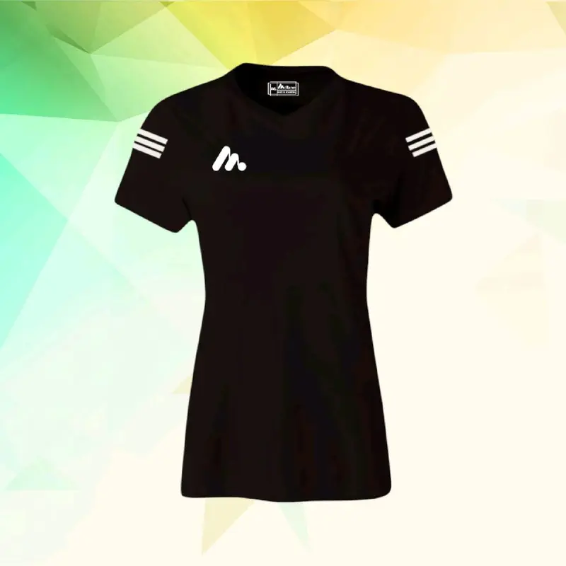Baju Olahraga Wanita Dry Fit Model V-Neck Lengan Pendek - Premium Quality Sport T-shirts Kaos 7