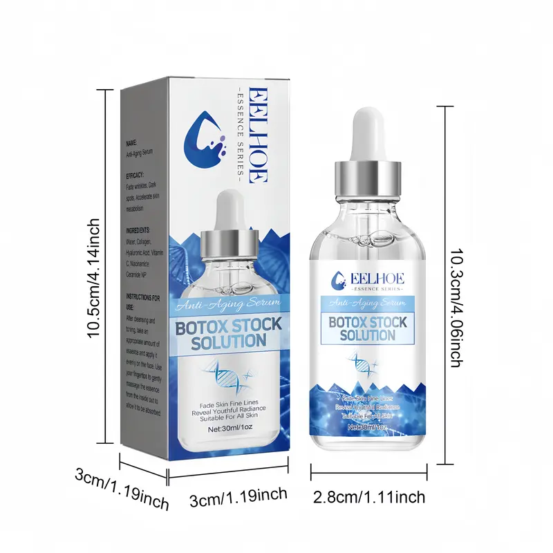 EELHOE Botox Stock Solution Facial Serum, Botox Stock Anti-Aging Serum, Promotes Skin Collagen, Reduces Fine Lines, Wrinkles, Plumps Skin 8